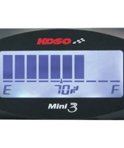 Benzinstands-Messer Koso Tankanzeige Mini Style 3, weiß beleuchtet