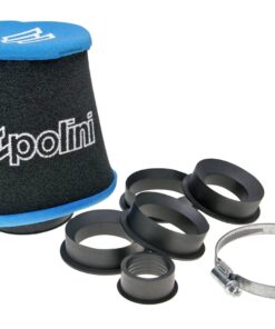Luftfilter Polini Big Evolution 28-55mm gerade schwarz-blau