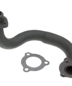 Auspuffkrümmer schwarz offen für Derbi Senda, Aprilia RX/SX, Gilera RCR/SMT