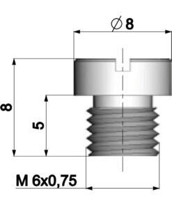 Vergaser Hauptdüse Polini 6mm für Dellorto Vergaser - 158