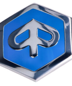 Emblem Piaggio zum Stecken 6-eckig 42x48mm für Piaggio Beverly, Carnaby, X7, X8, X10