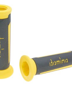 Griffe Satz Domino A350 On-Road anthrazitgrau / gelb mit offenen Enden