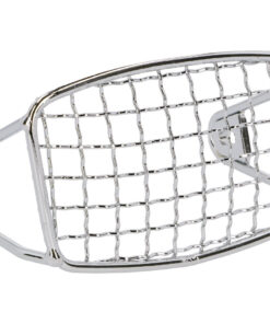 Lampengitter / Scheinwerfergrill eckig verchromt für Puch Maxi, Vespa Citta