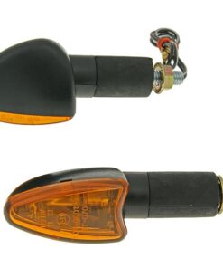 Blinker Set M8 schwarz Edge orange, lang