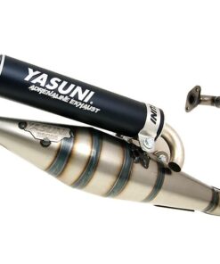 Auspuff Yasuni Scooter Z schwarz für Peugeot stehend