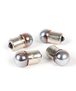 Birnen BA15s (Stifte gerade) 12V 10W 4er Set Orange Silbern