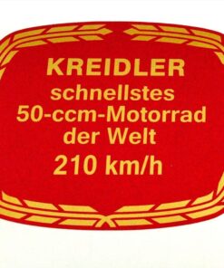 Aufkleber Farben Maße ca. 80mm Breite 65mm Höhe Rot Gelbgold für Florett, Flory, MF, MP, Moped, Mokick