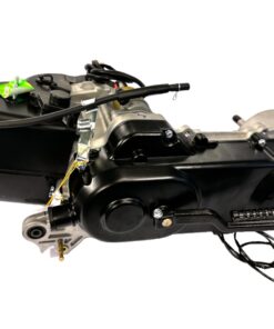 Motor lang 729mm 50ccm für 12 Zoll Räder (Trommelbremse hinten) lange Getriebewelle für China Roller GY6 Euro4