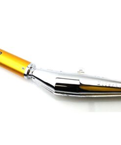 Auspuff Biturbo 28mm 670mm Chrom für Zündapp CS, KS, GTS, ZR, ZD, ZL, C, Kreidler Florett, LF, LH, RMC, Flory, Hercules Prima, MK, K 50, Ultra, Puch Maxi, Monza, KTM, DKW, Rixe, Sachs, Simson Mofa, Moped, Mokick