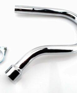Auspuffkrümmer Chrom 32mm Zylinderanschluss 25,60mm Auspuffanschluss für Zündapp, R 50