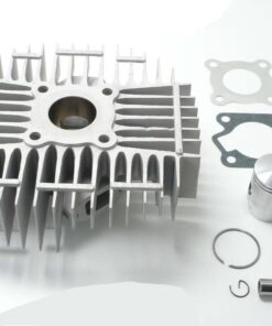 Zylinderkit Satz Aluminium 50ccm 40mm Bohrung 32mm Krümmeranschluss 48mm Lochabstand 55mm Stehbolzenabstand für Kreidler Florett RS, Mustang