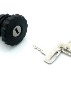 Tankdeckel abschließbar 30mm Schwarz mit 2 Schlüsseln für Peugeot 101, 102, 103, 104, Hercules Saxonette