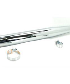 Auspuff Chrom 32mm 70mm 730mm für Hercules, Zündapp, Kreidler, Puch, KTM