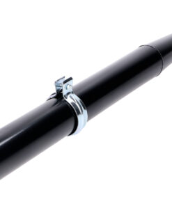 Auspuff Schwarz 860mm 70mm 28mm Mit Schelle für Simson Schwalbe, S 50, 51, 70, SR 80, KR 51/2