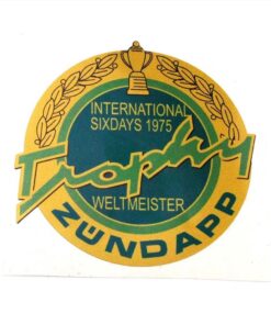 Aufkleber Rund 70mm Sixdays Trophy 1975 für Zündapp Mofa, Moped, Mokick, KKR, Motorrad, Roller