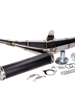 Auspuffanlage Motegra Racing für 60-110ccm goldene Nähte inkl. Endschalldämpfer für Simson S50, S51, S70