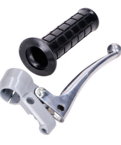 Kupplungsgriff mit Griffgummi Silber 22mm 100mm für Zündapp, Kreidler Flory, Hercules, Puch, KTM, DKW