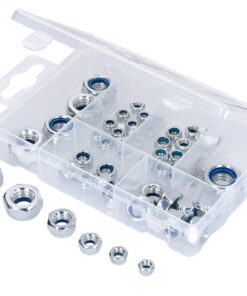 Muttern-Sortiment selbstsichernd metrisch M4 - M12 53-teilig