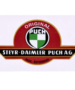 Aufkleber Schutzblech 85x45mm für Puch MS, MV, VS, DS 50