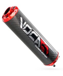 Endschalldämpfer VOCA Carbon - CNC Endkappe rot