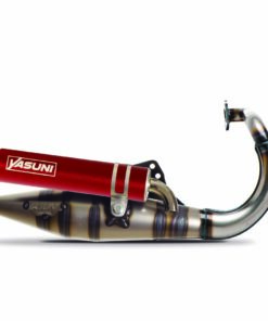 Auspuff Yasuni R-PRO rot für Peugeot stehend, Buxy, Speedake, Speedfight