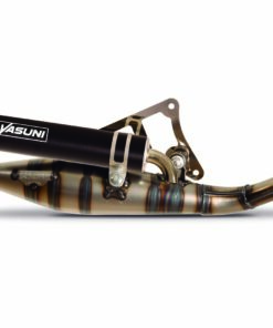 Auspuff Yasuni R-PRO schwarz für Peugeot liegend, Ludix, Vicacity, Derbi Hunter