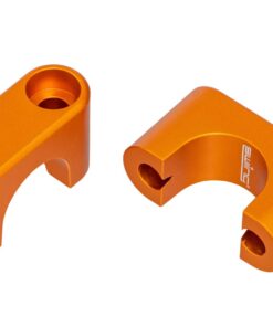 Lenkerklemmen / Klemmbrücken Set swiing Alu orange für Puch