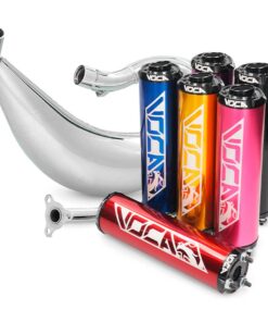 Auspuff Voca Cross chrom 50/70ccm für Derbi Senda DRD Aprilia RX, SX