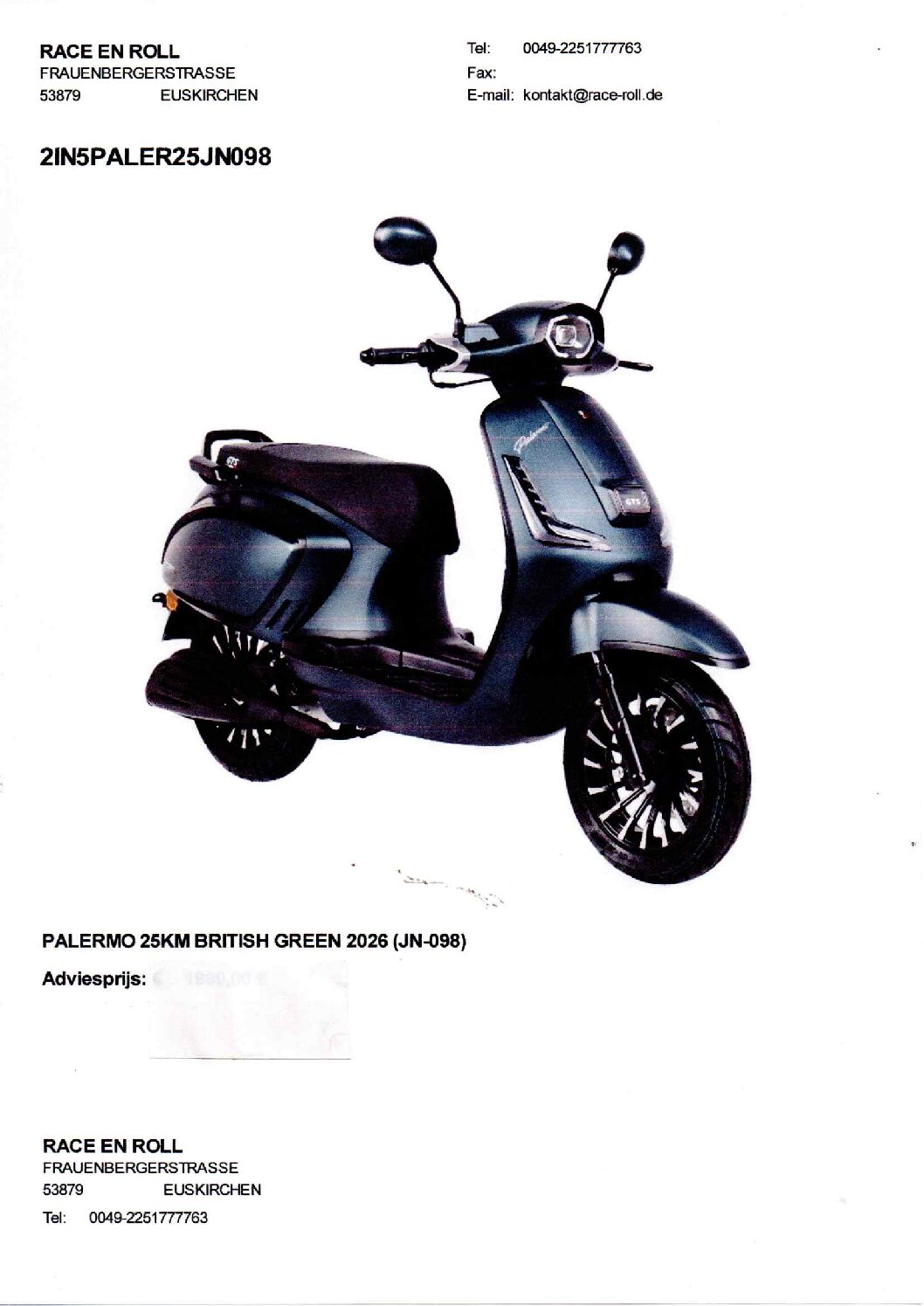 GTS Palermo 50i Mofaroller Motorroller Roller Retroroller