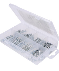 Maschinenschrauben und Muttern Sortimentskasten M4, M5 126-teilig